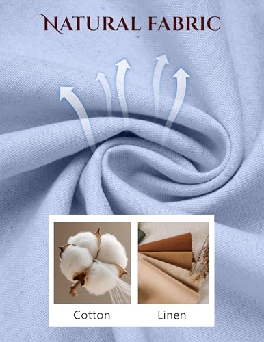 Image of COOFANDY Men's Cotton Linen Pants Casual Drawstring Dress Pants Beach Summer Lightweight Trousers