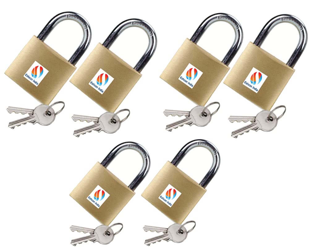 Eshcon 6 Piece Mini Padlock Small Padlock with 2 Keys for Luggage Lock, Backpack, Gym Locker, Suitcase Lock, Classroom Matching Game and More-image-47