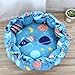 GMBYLBY 12 inch Drawstring Design Round Pet Bed Warm Cushions House Warm Basket Dog Nest Kennel for Small Dog Houses for Indoor Cats Large Houses for Indoor Cats Warm No Heating Pad