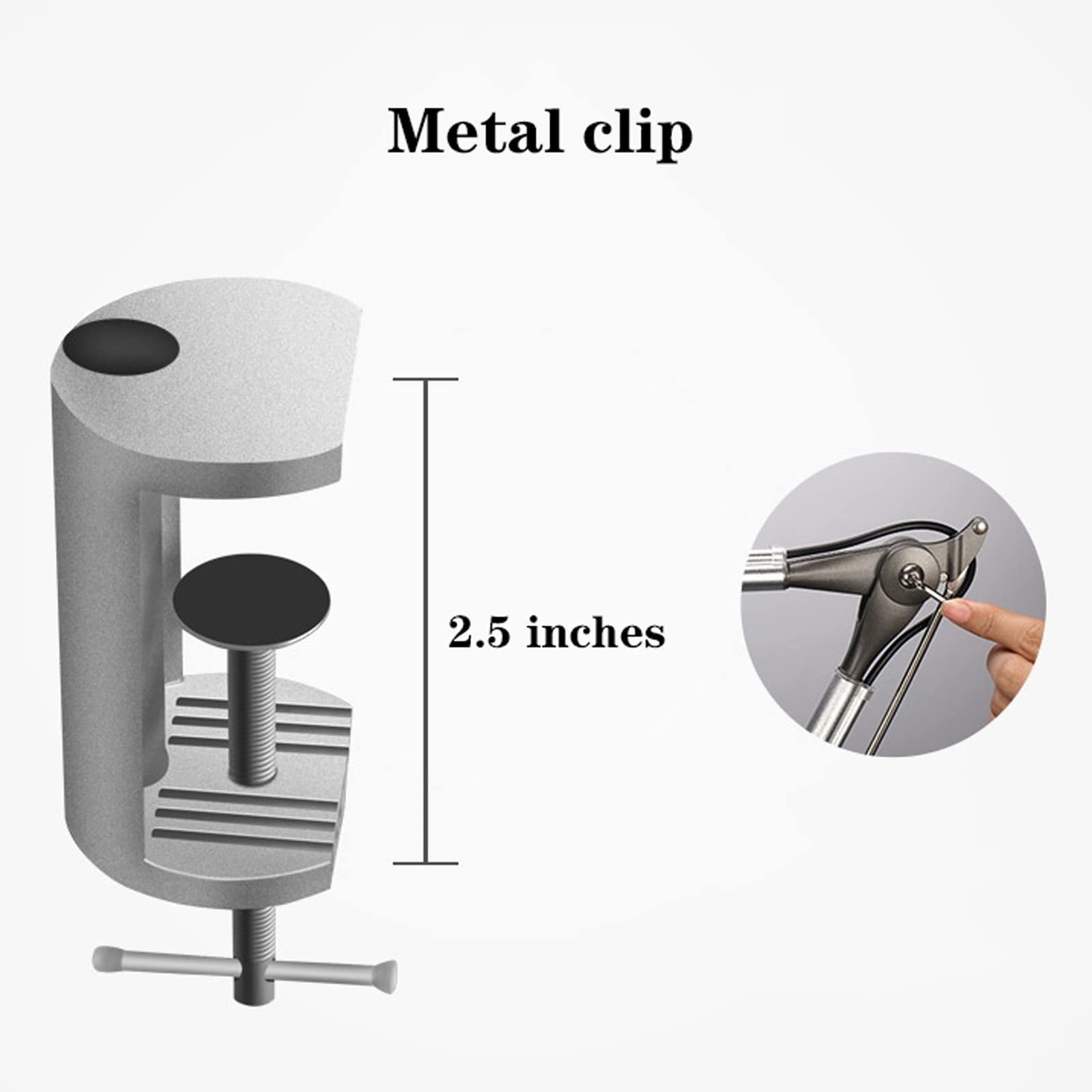 Leselampen am Bett Student Augenschutz Tischlampe Lernen Langarm Tischlampe Clip-on Nacht Leselampe Schreibtisch Clip Lampe Lernutensilien Lesetischleuchte (Color : A)