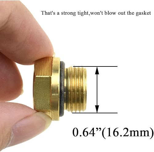 Miniatura 4 de Hahiyo Medidor de nivel para compresor, vidrio de visión G38 pulgadas, tamaño roscado, aceite masculino transparente, ajuste líquido, sin fugas,