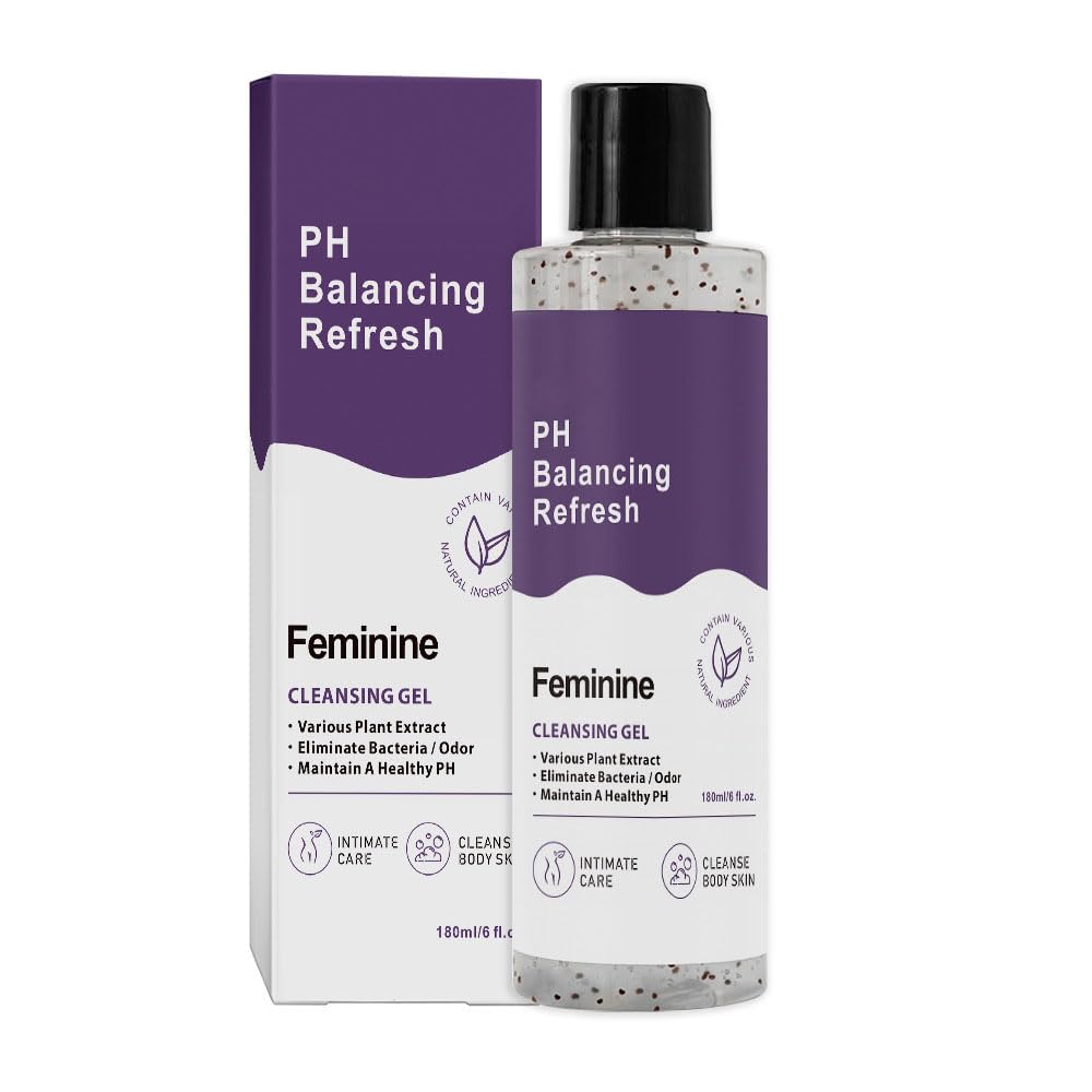Her Refresh pH Balance - Lavado femenino, ingredientes naturales y orgánicos, gel de baño hidratante que elimina el olor, 8 onzas líquidas