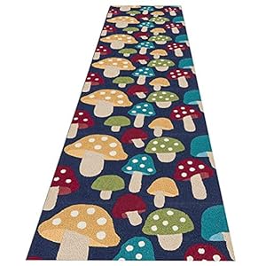 Vloerkleed Mooie vloerkleed, ultrazacht vloerkleed met gekleurde paddestoelen, multifunctioneel tapijt voor kinderen Kids Baby Slaapkamer Home Decor (W120cm x L500cm)