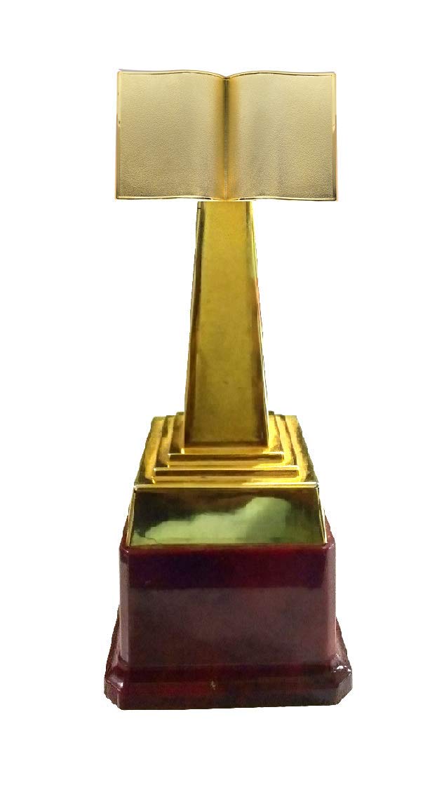 Be Win Winner Golden Fiber Open Book on Pillar Trophy for Sports, Event & Functions-image-19