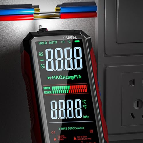 Multimètre de boîtier de service écran LCD couleur et testeur de courant NCV - 8
