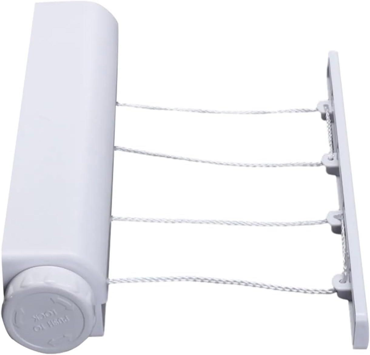 Clothesline, Spring Retractable 5-Line Clothesline with Hooks - Foldable Indoor/Outdoor Drying Rack for Towels/Laundry, Space-Saving Design(7CM)