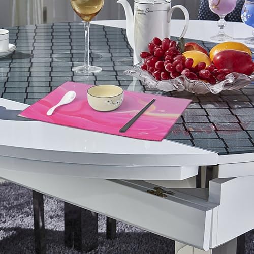 Set de table en toile résistant chaleur lot 6 tapis table rectangulaire 45x30