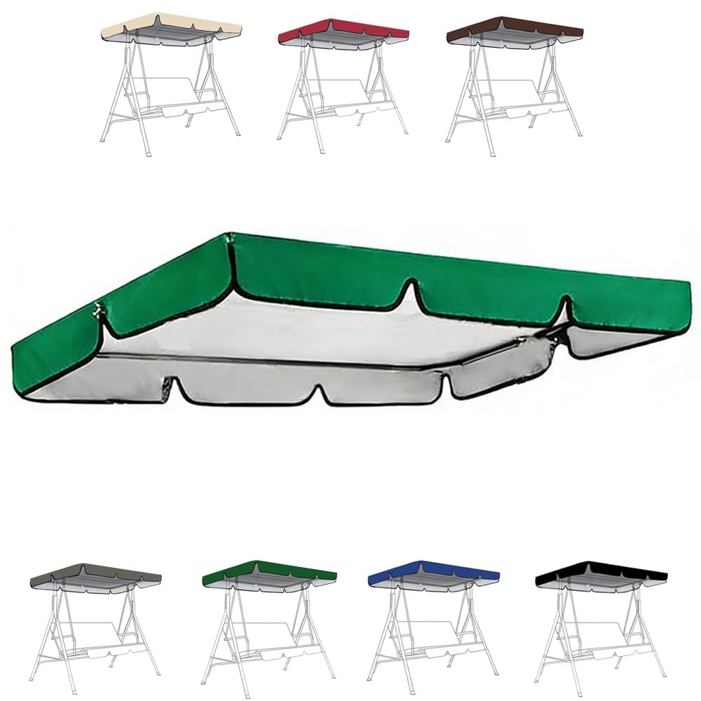 Qcknkmgg Green Replacement Canopy For Outdoor Swing, Patio Swing Canopy Replacement Cover Multicolor Multiple Sizes(,56X47x7in(142X120x18cm))