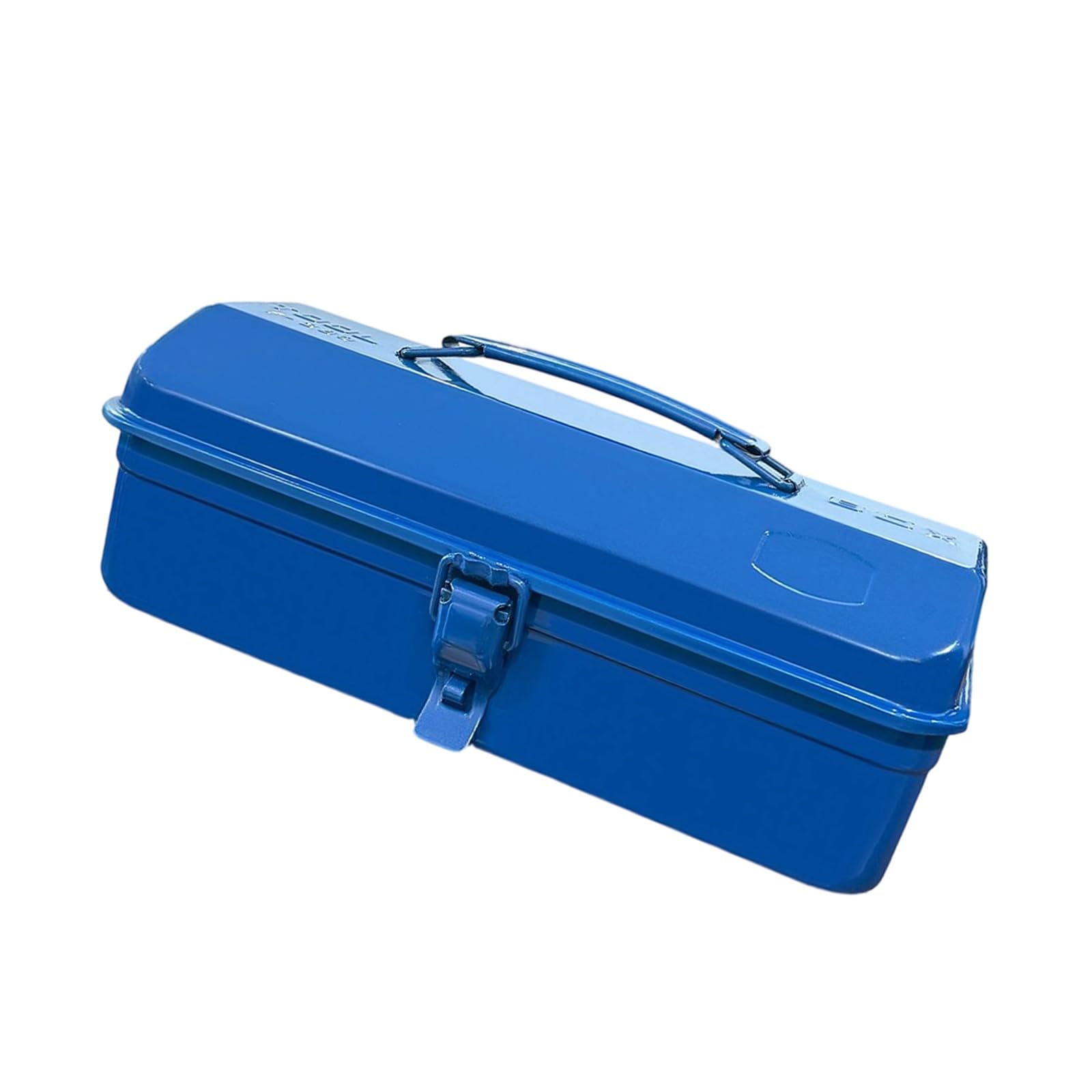 Cazstyk Blue Large Capacity Iron Tool Box Organizers Case With Secure Handle For Transport And Storage Of Container Iron Storage Box Professional Technician Tools Carrying Case Workshop Garage