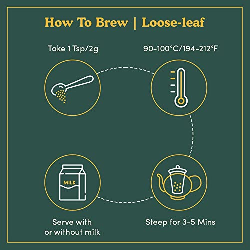 Vahdam, Autumnal Ruby Darjeeling Tea (50 Cups) | Exotic Darjeeling Tea Loose Leaf | Autumn Flush | 100% Pure Unblended Black Tea Leaves | Brew As Hot Tea, Iced Tea Or Latte | 3.53Oz #TOP3