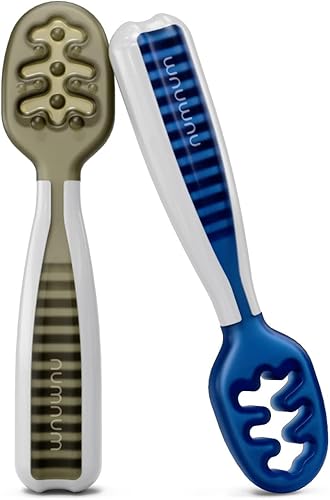 Miniatura 21 de NumNum Juego de Cucharas para Bebé, Baby Essentials Pre-Cuchara GOOtensils para 6+ Meses, Cucharas de Autoalimentación de Primera Etapa para Destete
