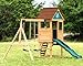 Dolphin Playground Wooden Swing Sets for Backyard with Playhouse, Cedar Outdoor Playset with 6FT Wave Slide, Climbing Wall, 2 Swings, Chalkboard & Toy Sink for Kids Ages 3-10