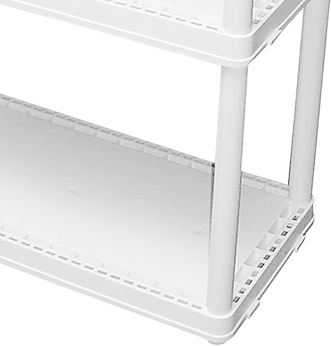 Miniatura 5 de Gracious Living Knect-A-Shelf - Sistema organizador de 3 estantes para el hogar, garaje, sótano y lavandería, color blanco