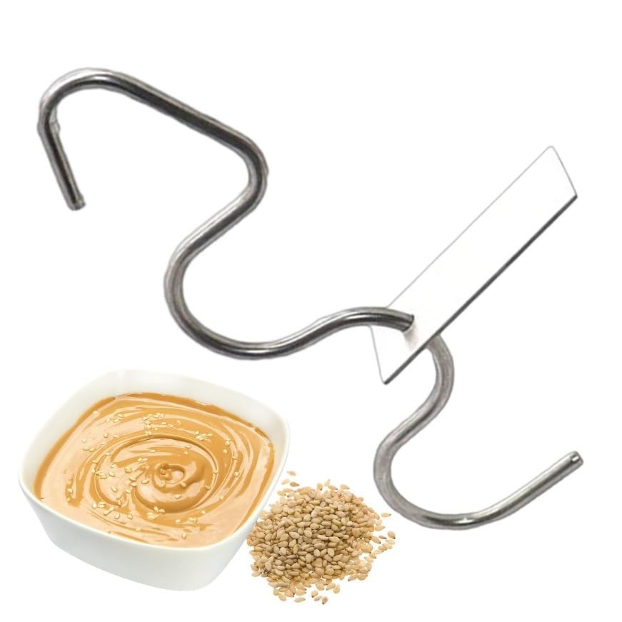 Agitador de mantequilla de maní, 1 juego de mantequilla de maní natural de acero inoxidable, agitador manual de mantequilla de nuez multiusos,