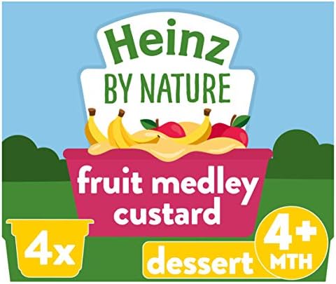 Heinz Fruit Medley Custard Dessert Pot, 4 x 100 g (Pack of 3)