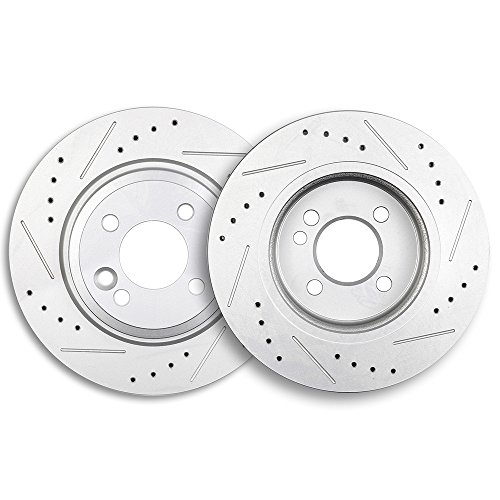 [SCITOO Brake Rotors Kits] -(2) Front Drilled Slotted Brake Rotors for 2002-2006 for MINI COOPER by SCITOO - Used condition - Image 7