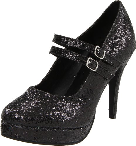Ellie Shoes Women's 421-Jane-G Maryjane Pump,Black Glitter,9 M US