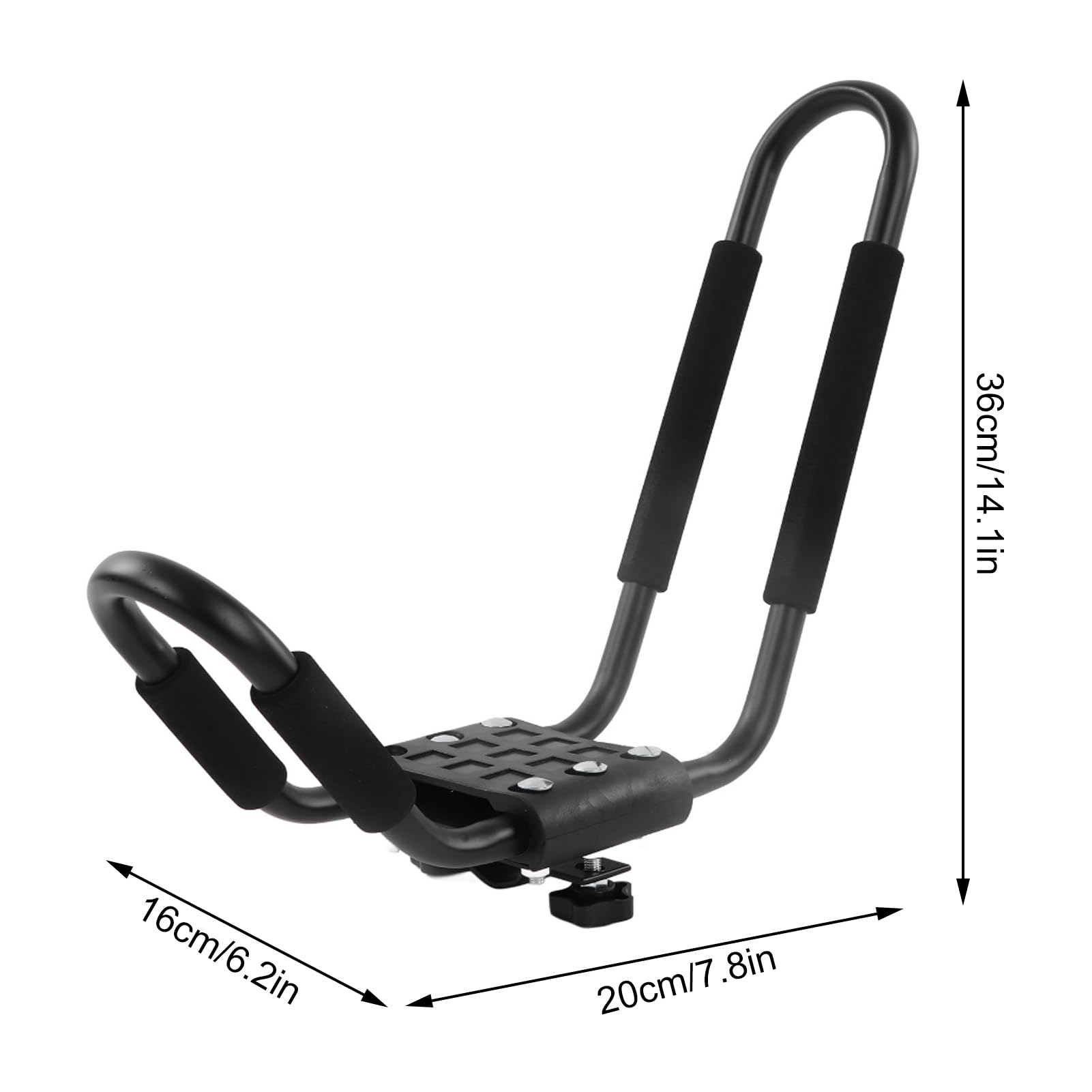 FTVOGUE Kajak-Dachträger für die Dachmontage, J-Bar-Träger aus Legiertem Stahl, 2 Paar, 150 Pfund Kapazität, mit Gummihülsen und Riemen für Kajaks, Kanus, Paddleboards, Surfbretter, SUVs, Autos