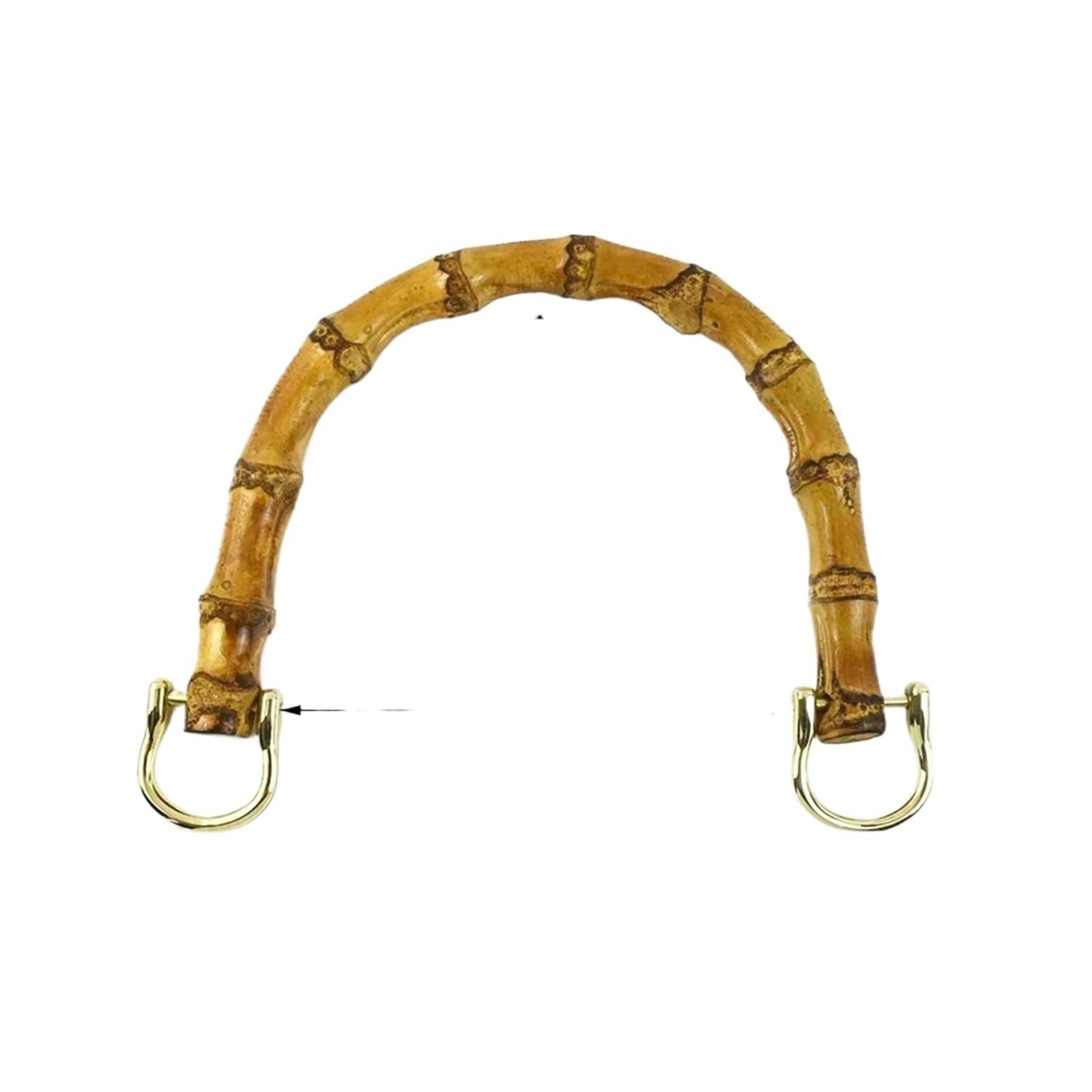 PVUVTNAHW 2/4Pcs 12cm Natural Bamboo Handles For Women Handbag Handle Purse Frame DIY Handmade Making Bags Accessories(Dark-Gold,4Pcs)