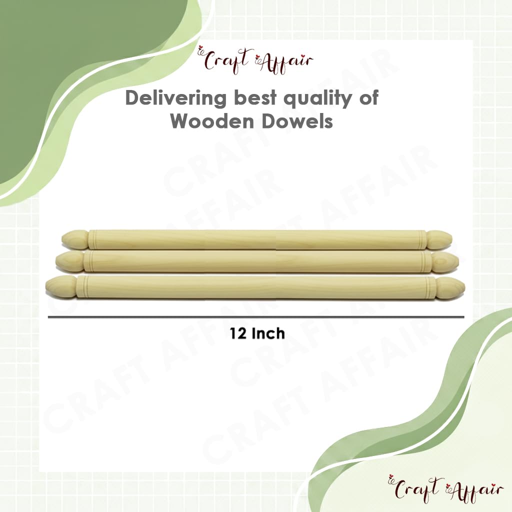 Wooden Dowel Rods - 5 Pack for DIY Crafts -2 Wooden Dowel Rods - 5 Pack for DIY Crafts -2