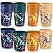 Nuanchu 24 Pack Dinosaur Party Plastic Cups, Dinosaur Birthday Party Supplies Dinosaur Tumbler Cups Dinosaur Party Supplies Reusable Plastic Party Cups for Kids Dinosaur Party Favor Decoration 4 Color