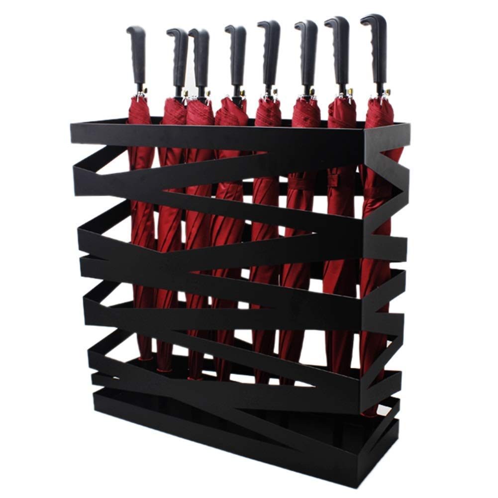 Portaombrelli oversize in metallo nero per casa e ufficio - Decorazione ingresso 60 x 20 x 60 cm perfetto per corridoio e soluzioni Sto