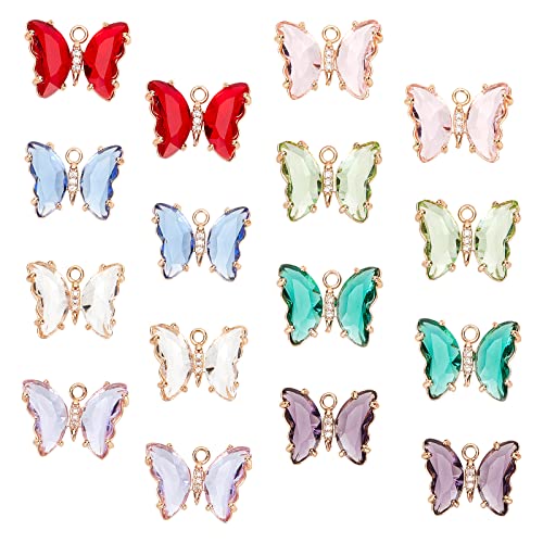 Perles en verre papillon 16x20mm SUNNYCLUE pour création bijoux DIY