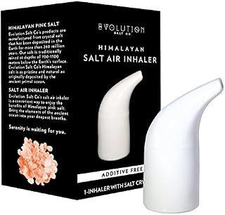 Evolution Salt - Inhaler Ceramic Filled with Crystal Himalayan Salt 14. oz Apx