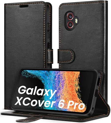 ivoler Coque pour Samsung Galaxy Xcover 6 Pro, [Blocage du Signal RFID] Housse en Cuir PU Etui à Rabat, Étui de Protection Pochette de Portefeuille avec Porte-Cartes...
