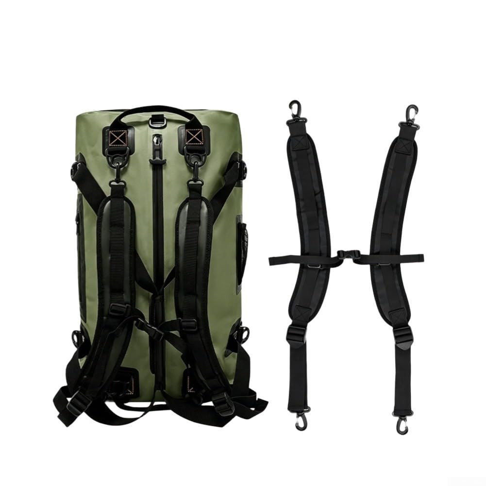 Borsa impermeabile per moto con chiusura ermetica, spallacci regolabili e tasche esterne elastiche per uso quotidiano (60 L (34 x 25 x 53 cm) grigio