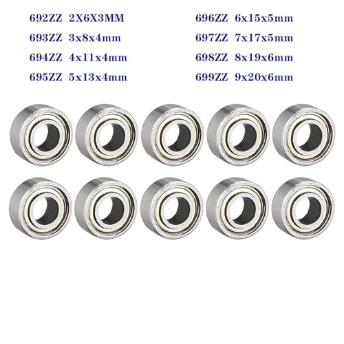 Rodamientos 698ZZ ABEC-3 de acero resistente para herramientas mini 2