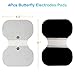 LotFancy TENS Unit Pads 4.3” X 6”, 4Pcs Snap Electrode Pads Large, Butterfly Shape, Reusable, Self-Adhesive