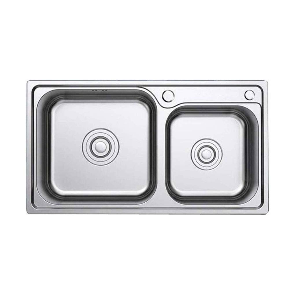 Sink, Single Bowl Kitchen Sink Commercial Stainless Steel Laundry Utility Sink Manual Embedded Kitchen Sink
