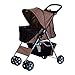 PawHut Hundewagen Hundebuggy Pet Hunde Buggy Stroller Jogger Anhänger Kaffeebraun