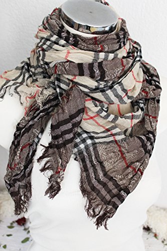 Beige Men scarves, Men linen scarves, organic linen scarf, Men Christmas gift, Men Plaid scarves, crumpled scarf, Men boho scarf