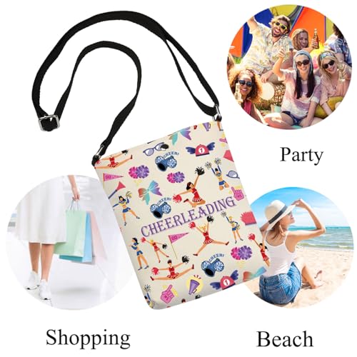 FUSTMW Cheerleading Gifts Cheer Crossbody Bag Cheerleader Gifts Cheer Gifts for Team Small Phone Purse with Adjustable Strap4