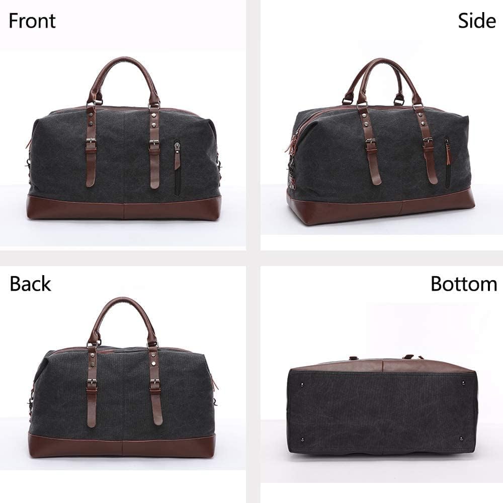 Travel Duffel Bags Canvas Weekender Bag Overnight Carry on Tote Canvas Duffle Bag for Men & Women