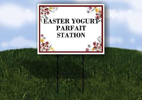 Easter Yogurt Parfait Station Spring Flowers Plum Pink Double Sided
