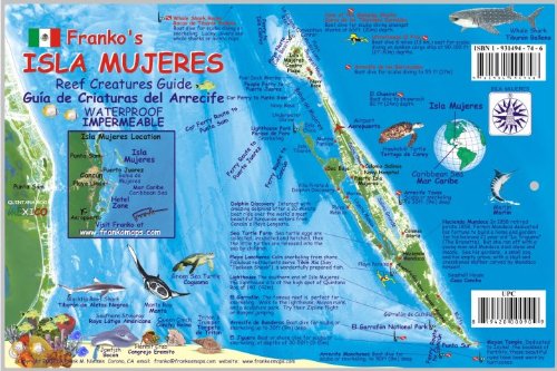 Isla Mujeres Map & Reef Creatures Guide Franko Maps Laminated Fish Card