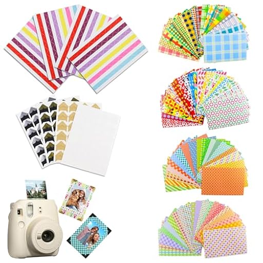 MCTNCT Mini Pegatinas para Marcos, 88 Piezas Pegatina para Marcos Fotos, Juego Películas Coloridas, Álbum Bricolaje, para Instax Mini 12 Películas Polaroid Instax Minis Film | Ya disponible en tu tienda friki favorita! En mundofriki.es!