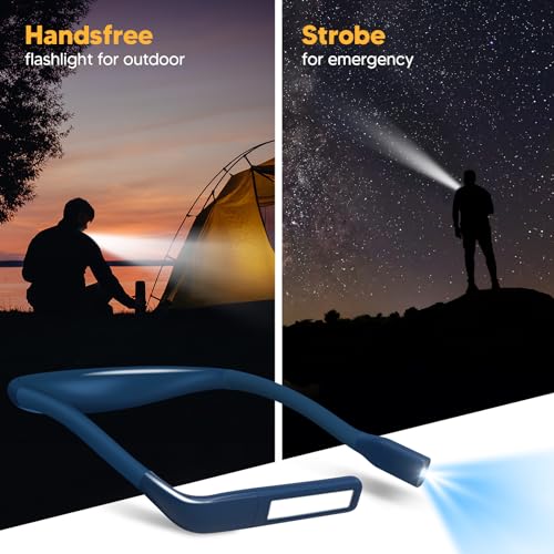 Image of Book Light For Reading In Bed Neck Light Rechargeable Lamp For Reading Camping Working, Christmas Birthday Gifts For Book Lovers Trending Gifts For Men Women Adults Teens Readers Bible Study Supplies