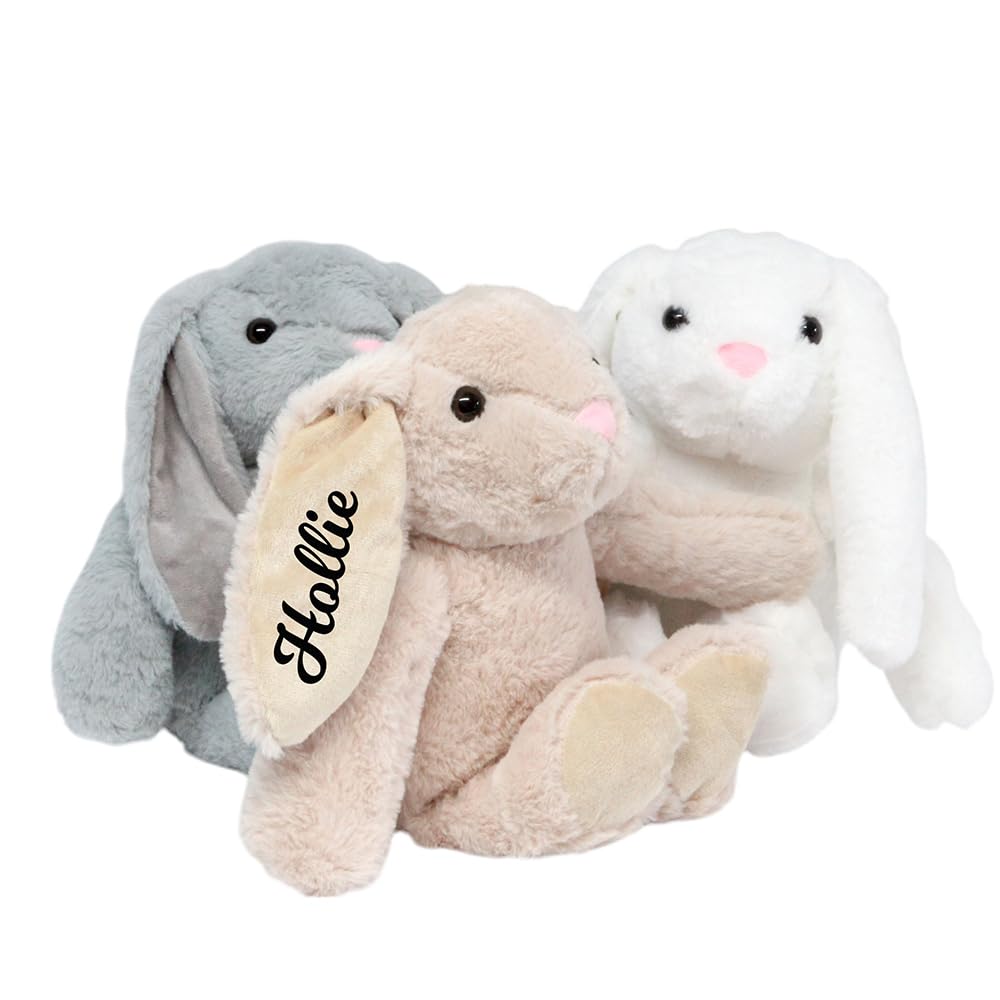 Personalised Flower Girl Page Boy Bunny Rabbit Soft Toy Stuffed Animal Bridesmaid Gift Present New Baby Your Name Easter Teddy