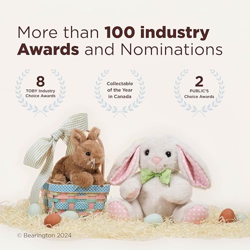 Image of Bearington Collection Baby Wee Waggles - 8 x 7 Inch Small Bunny Tail Stuffed Animal, Lovey & Baby Security Blanket
