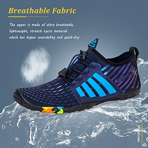 Image of WateLves Water Shoes Mens Womens Beach Swim Shoes Quick-Dry Aqua Socks Pool Shoes for Surf Yoga Water Aerobics