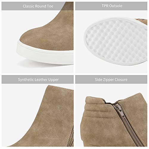 DREAM PAIRS Women’s Platform Wedge Sneakers Ankle Booties2