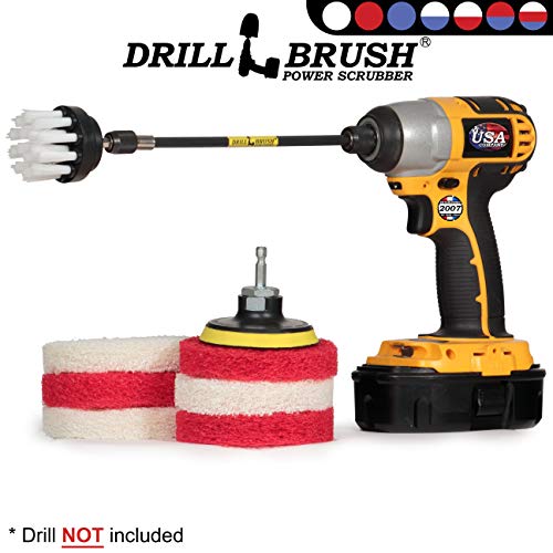 Cleaning Supplies - Drill Attachment - Drill Brush - Drill Power Scrubber Pads - Scrub Brush - Bathroom - Shower Cleaner - Shower Door - Tub - Bath Mat - Bathroom Sink - Vinyl Flooring - Scrub Pads #TOP3