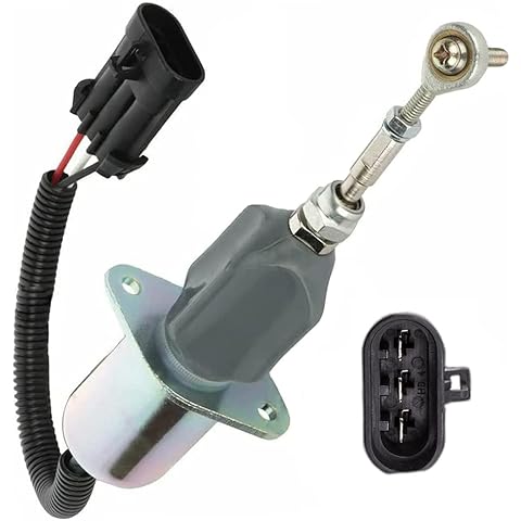ZeeKee Fuel Shut Off Solenoid Switch Compatible with Bobcat Skid Steer 751 753 763 773 643 743 Stop Shut Down Solenoid Kit 6681513 for Bobcat S150 S160 S175 S185 T190 12V Cover