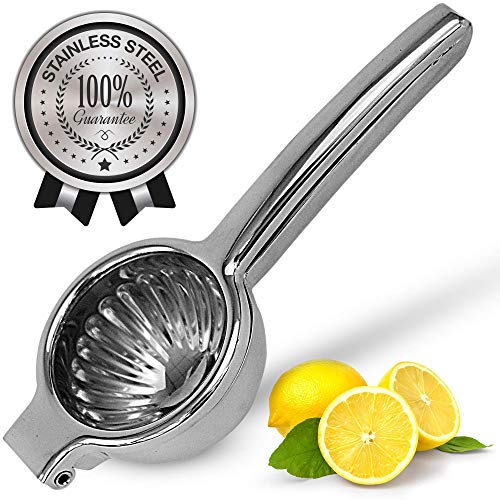 Lemon Squeezer Stainless Steel with Premium Quality Heavy Duty Solid Metal Squeezer Bowl - Large Manual Citrus Press Juicer and Lime Squeezer Stainless Steel - by Zulay Kitchen