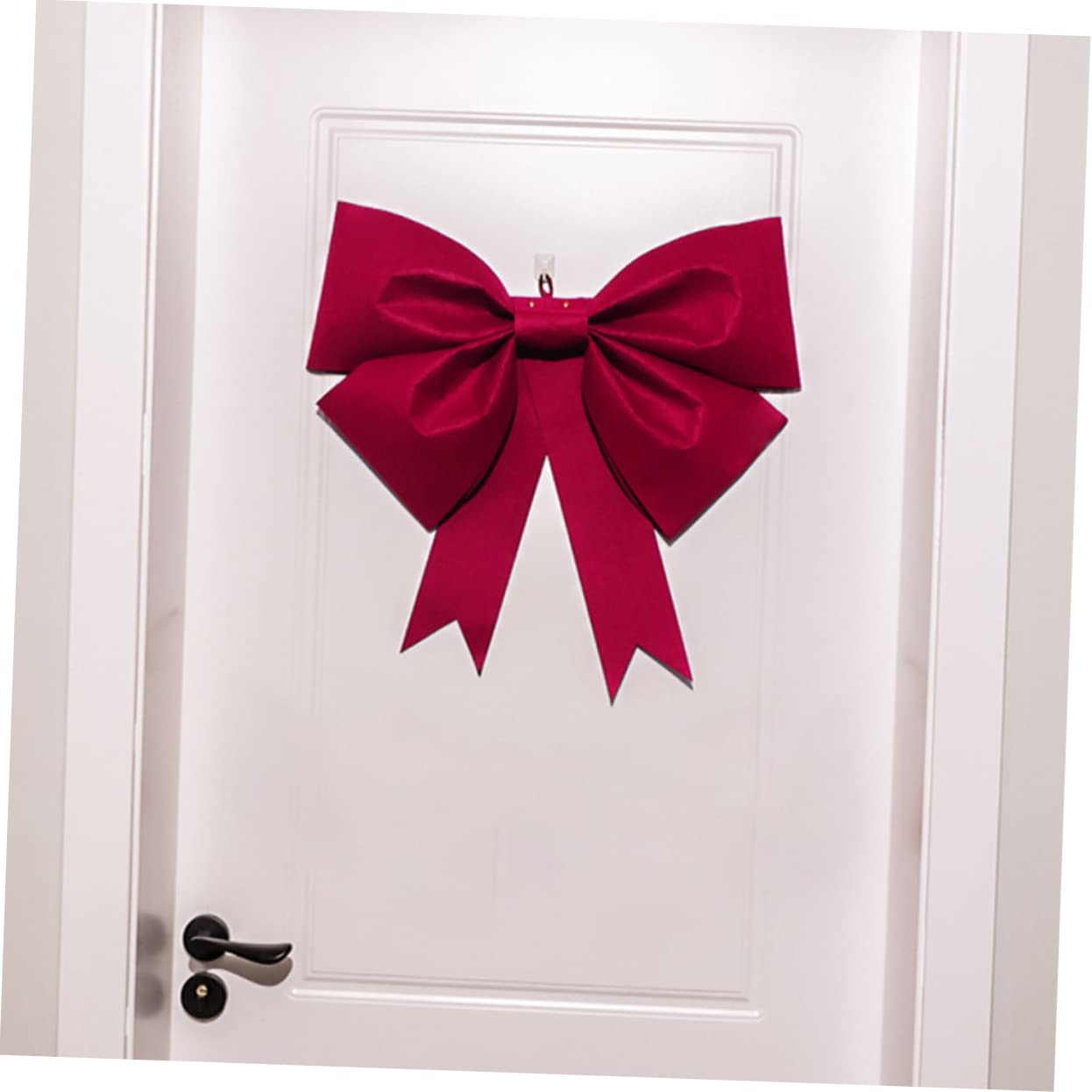 Nœud de Mariage Rouge en Tissu Non Tissé, 1 Lot Décoratif | Décoration Suspendue pour Mariage, Porte, Style Romantique Chic, Ambiance Festive