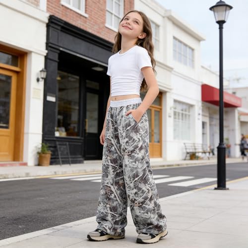 Image of Girls Clothes 2 Piece Short Sleeve T-Shirt Tops & Camo Pants Spring Summer Casual Outfits for Teen Tween Girl 7-14Y